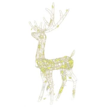 Acrylic Reindeer Christmas Decorations - Warm White, 2 pcs