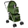 2-Layers Folding Dog Stroller Green | Comfortable Pet Transport