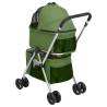 2-Layers Folding Dog Stroller Green | Comfortable Pet Transport