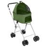 2-Layers Folding Dog Stroller Green | Comfortable Pet Transport