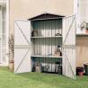 Garden Shed Brown 116x45x175 cm Galvanised Steel Colour brown Quantity in Package 1 