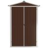 Durable Brown Garden Shed - 116x45x175 cm Galvanised Steel