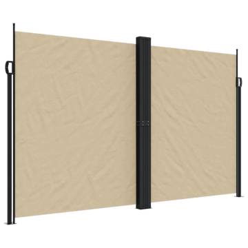 Retractable Side Awning Beige 200x1000 cm - Hipomarket