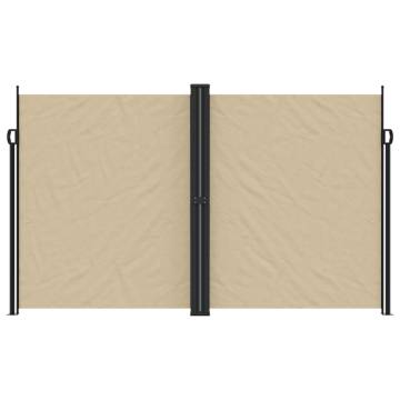 Retractable Side Awning Beige 200x1000 cm - Hipomarket