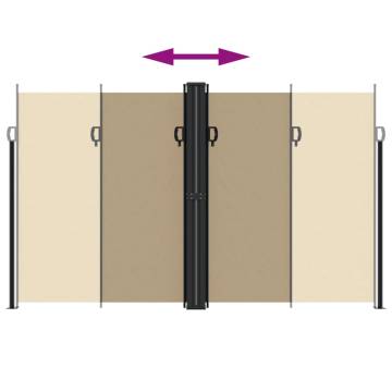 Retractable Side Awning Beige 200x1000 cm - Hipomarket