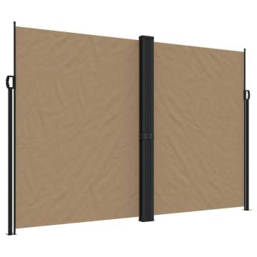 Retractable Side Awning Taupe 220x1000 cm - Privacy & Style