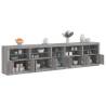 Sideboard with LED Lights Grey Sonoma 283x37x67 cm Colour grey sonoma Quantity in Package 1 