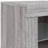 Modern Sideboard with LED Lights - Grey Sonoma 283x37x67 cm