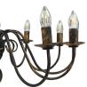 Chandelier Antique Black - 12 x E14 Bulbs | Hipomarket