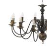 Chandelier Antique Black - 12 x E14 Bulbs | Hipomarket