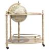 Freestanding Globe Bar - Eucalyptus Wood & Green Design