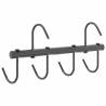 Bridle Hanger with 6 Swivel Hooks - Black Steel Storage Solution