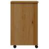 Rolling Cabinet with Drawers - MOSS Honey Brown Pine | HipoMarket