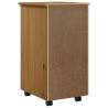 Rolling Cabinet with Drawers - MOSS Honey Brown Pine | HipoMarket