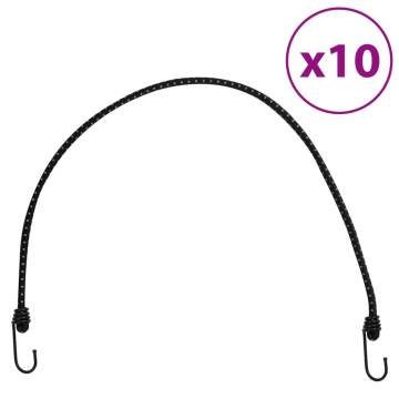 Bungee Cords with Reflective Strips - 10 pcs, 88 cm