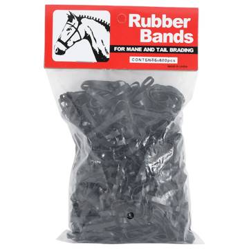 Braiding Bands for Horse - 500 pcs Black Silicone