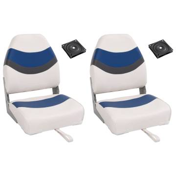 4 Piece Foldable Boat Seat Set with High Backrest | HipoMarket