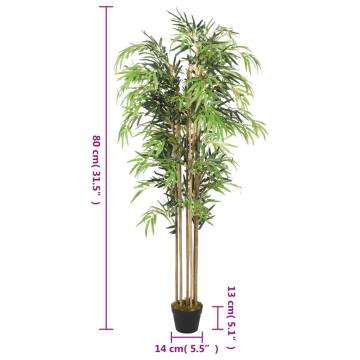 Artificial Bamboo Tree 80 cm | 500 Lush Green Leaves