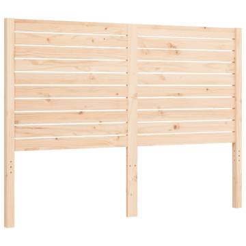 Solid Wood Double Bed Frame with Headboard | Hipo Market