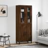 Highboard Brown Oak 69.5x34x180 cm Engineered Wood Colour brown oak Quantity in Package 1 Model 2 doors 