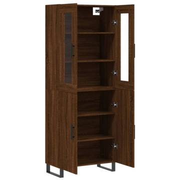 Stylish Highboard Brown Oak 69.5x34x180 cm - Durable & Elegant