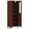 Stylish Highboard Brown Oak 69.5x34x180 cm - Durable & Elegant