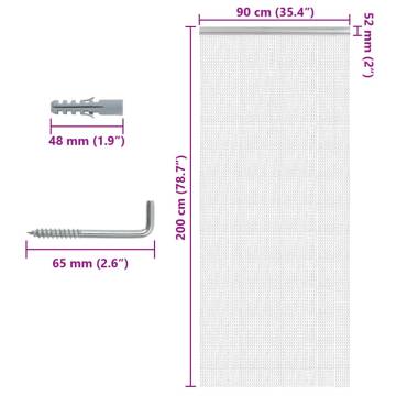 Chain Door Fly Screen 90x200 cm Aluminium - HipoMarket