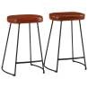 Bar Stools 2 pcs Dark Brown 41x29x62 cm Colour brown Size 41 x 29 x 62 cm Quantity in Package 2 Material leather 