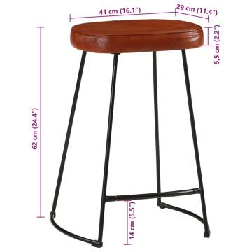 Stylish Dark Brown Bar Stools - Set of 2 | HipoMarket