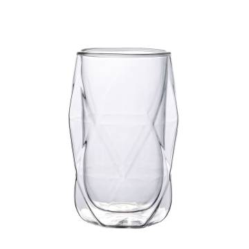 Double Wall Glass Cups - Set of 6, 450ml | HipoMarket UK