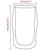 Double Wall Glass Cups - Set of 6, 450ml | HipoMarket UK