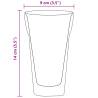 Double Wall Glass Cups - 6 Pcs, 450 ml | HipoMarket