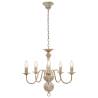 Antique White Chandelier - Elegant 5 x E14 Bulbs | Hipo Market