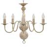 Antique White Chandelier - Elegant 5 x E14 Bulbs | Hipo Market