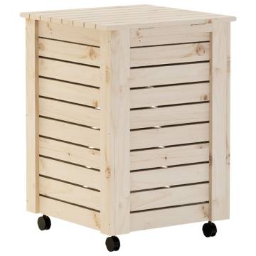 Laundry Basket with Wheels RANA - Solid Pine Wood | HipoMarket