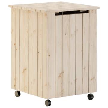 Laundry Basket with Wheels RANA - Solid Pine | Hipomarket