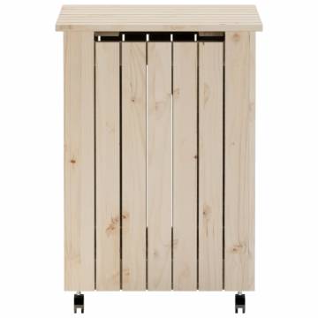 Laundry Basket with Wheels RANA - Solid Pine | Hipomarket