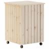 Laundry Basket with Wheels RANA - Solid Pine | Hipomarket