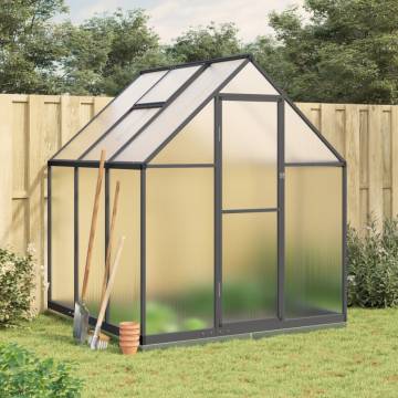 Anthracite Greenhouse with Base Frame - 169x169x202 cm