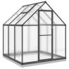 Anthracite Greenhouse with Base Frame - 169x169x202 cm