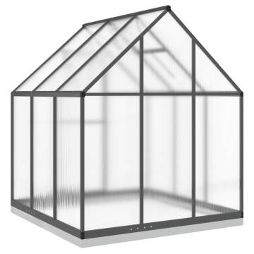 Anthracite Greenhouse with Base Frame - 169x169x202 cm