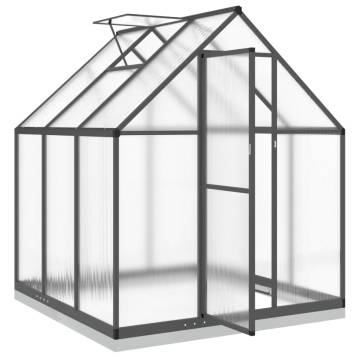 Anthracite Greenhouse with Base Frame - 169x169x202 cm