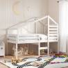 Kids' Bed Roof White 188x82x113 cm Solid Wood Pine Colour white Size 188 x 82 x 113 cm 