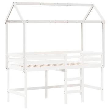 Kids' Bed Roof White - Fun Pine Wooden Design for Children's Rooms