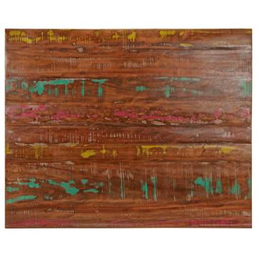 Rectangular Solid Wood Table Top 90x80 cm - Reclaimed Wood