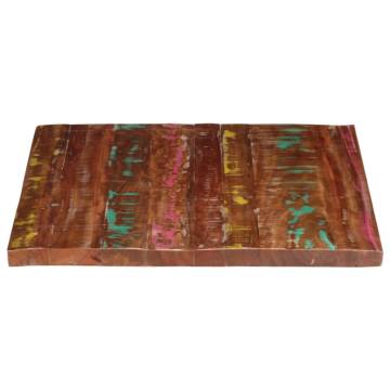 Rectangular Solid Wood Table Top 90x80 cm - Reclaimed Wood