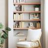 Rustic Wall Shelf in Light Brown Solid Oak - 80x30cm