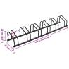 Bike Rack for 6 Bikes - Durable Black Steel Storage Solution