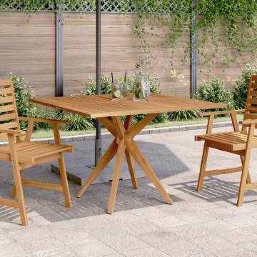 Garden Table Square 110x110 cm - Solid Acacia Wood