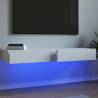 Stylish LED TV Cabinets - 2 pcs White 60x35x15.5 cm